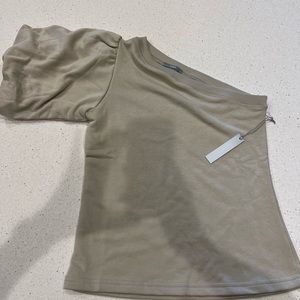 NWT, Tart brand, one sleeve top, lightweight sweater material